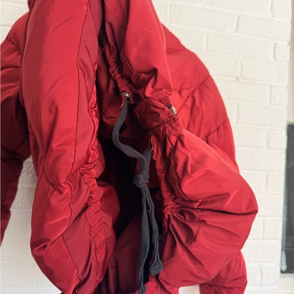 Free People Hailey Puffer Jacket Maroon Wine Large - Picture 7 of 16